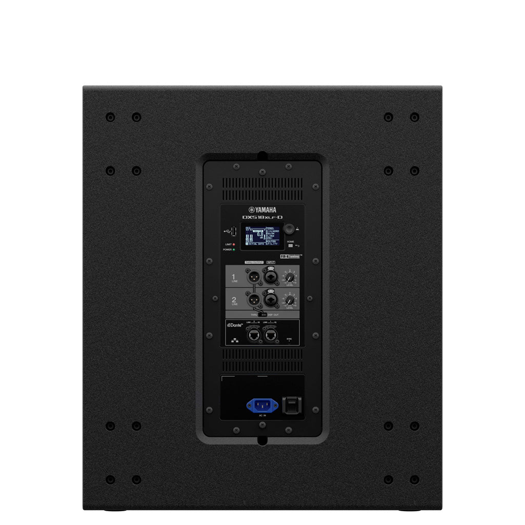 Yamaha DXS18XLF-D 18" Powered Bass Reflex Subwoofer Dante Connectivity Black