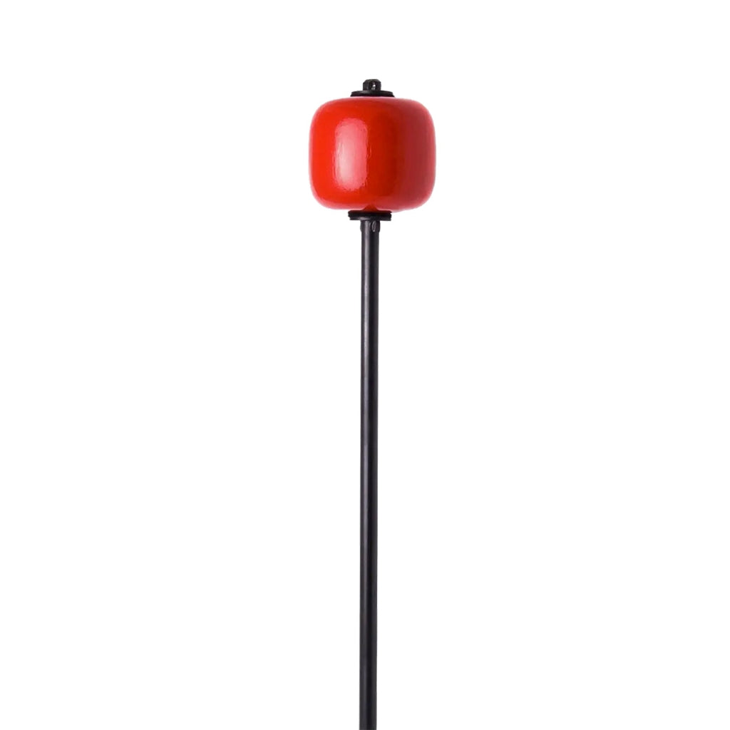 Danmar - Hard Wood Black Shaft Long Bass Drum Beater - Red