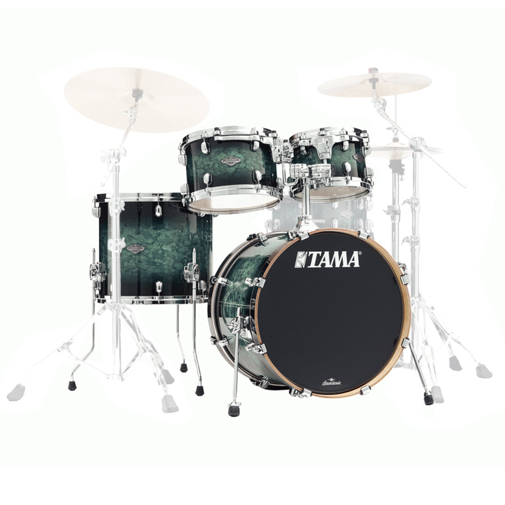 Tama MBS40RS Starclassic Performer Limited Edition Maple Birch 4 Piece Kit Molten Steel Blue Burst