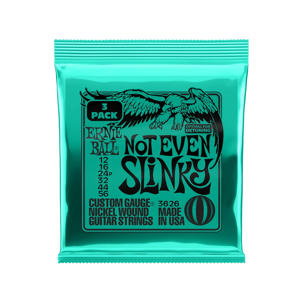 Ernie Ball Not Even Slinky Nickel Wound 12-56 Electric Guitar Strings - 3 Pack