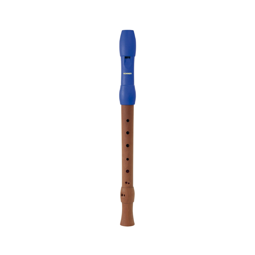 Hohner Alegra 3 Part Wooden Body Plastic Head Baroque Recorder - C Soprano, Blue