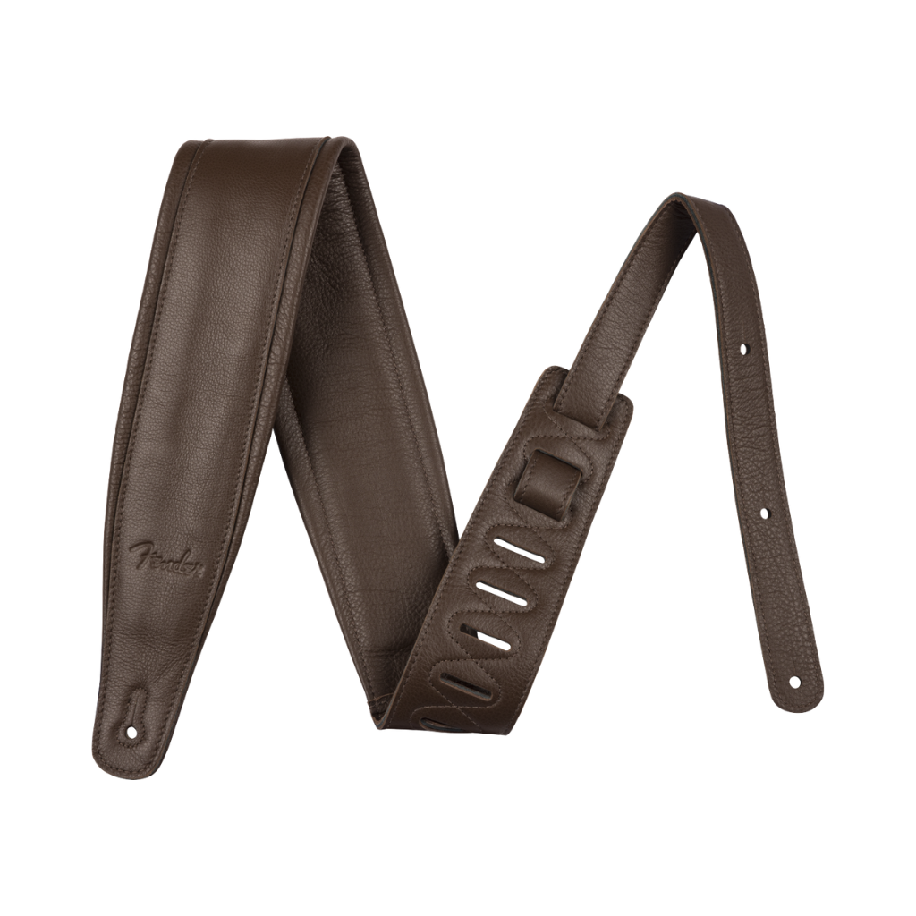 Fender - Premium Leather Guitar Strap - Brown, 3.5"