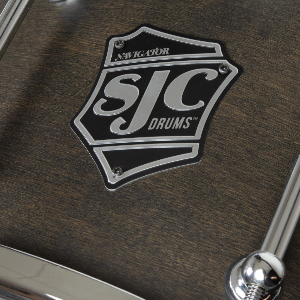 SJC Custom Drums - Navigator Snare Drum - 6.5 inches x 14 inches, Ghost Black