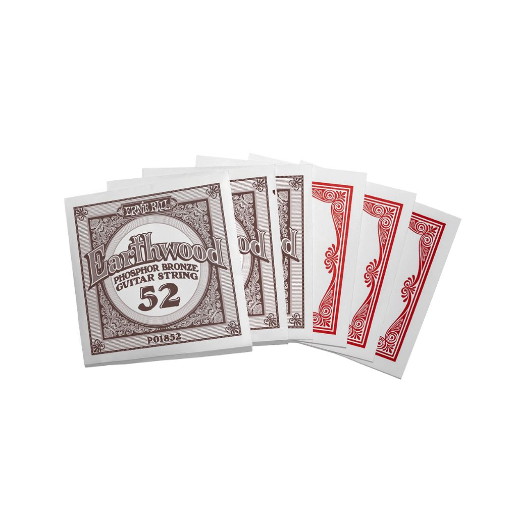 Ernie Ball Earthwood Rock & Blues w/Plain G Phosphor Bronze 10-52 Acoustic Guitar Strings - 3 Pack