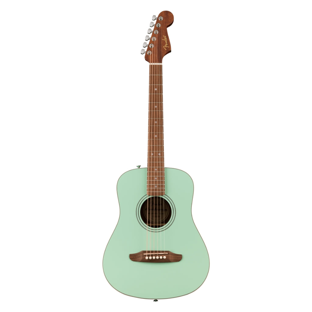 Fender - California Standard Redondo Mini Acoustic Guitar with Bag - Surf Green, Spruce Top