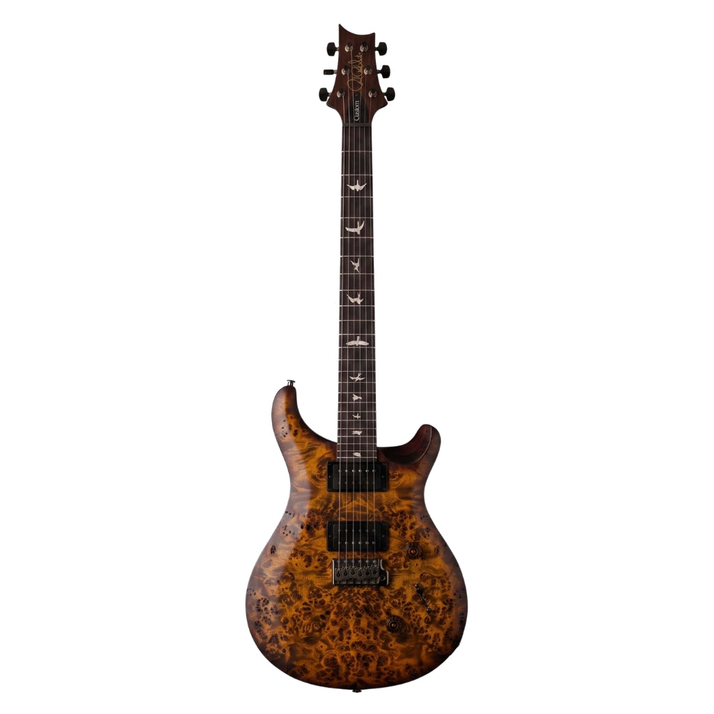 PRS - Limited Edition Wood Library Select S2 Custom 24 Poplar Burl Electric Guitar - Black Gold Burst
