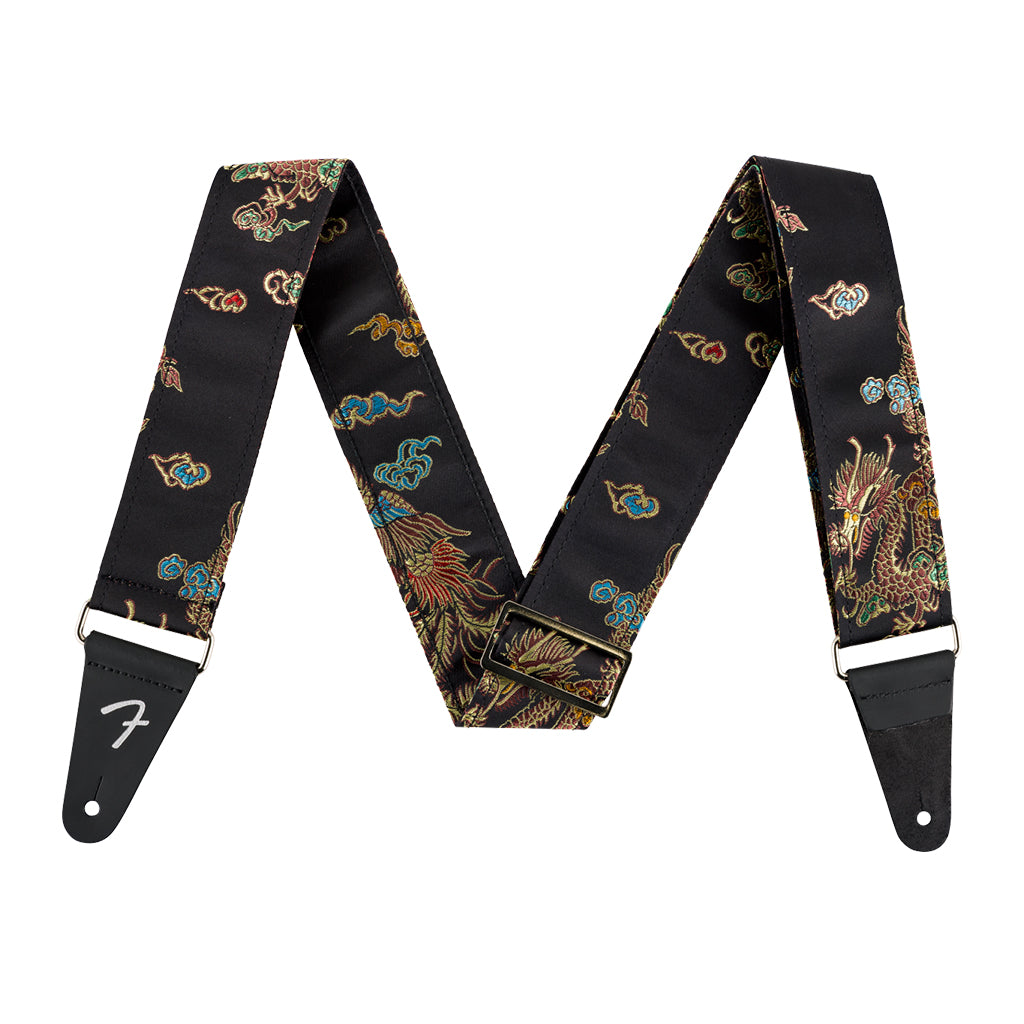 Fender Satin Dragon 2" Guitar Strap - Black