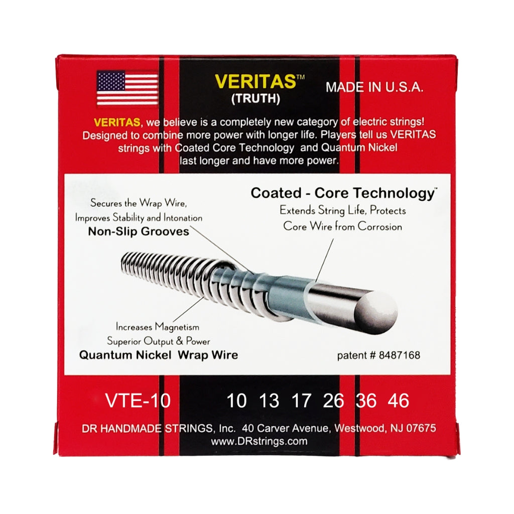DR - Veritas Coated Core Technology Electric Guitar Strings - Medium 10-46
