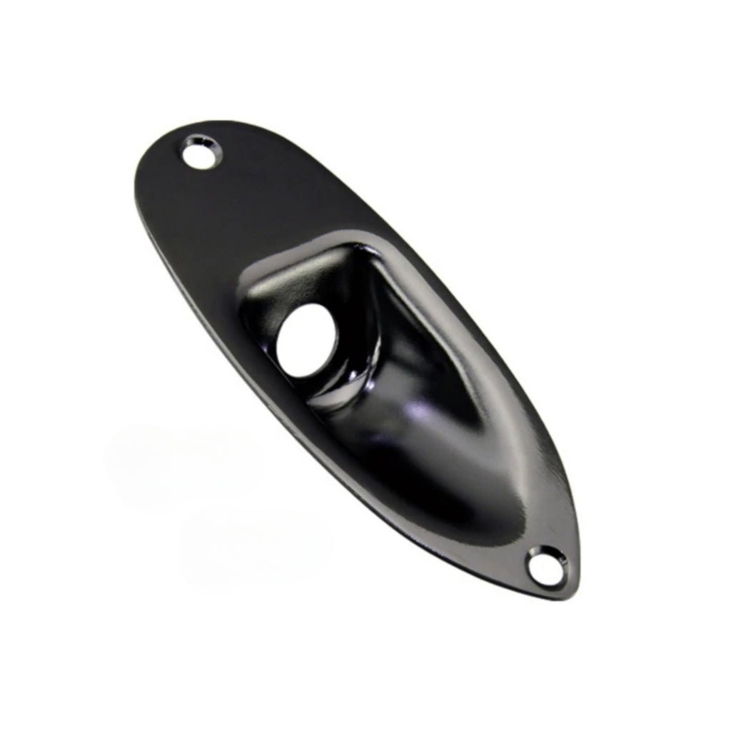 Eagle Strat Style Jack Plate - Black Guitar Spare Parts Sky Music
