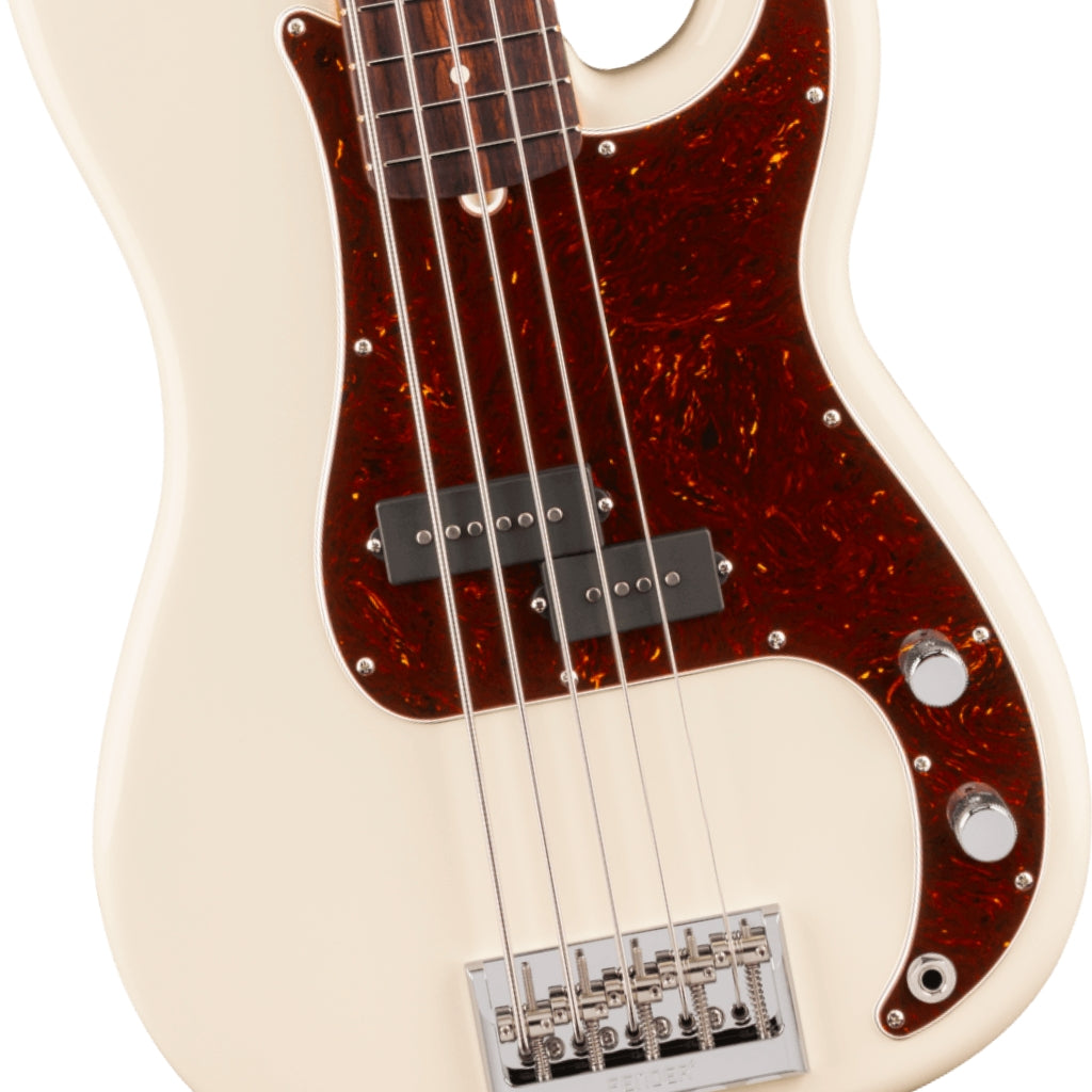 Fender American Professional Precision Bass V Guitar - Olympic White, Rosewood Fingerboard