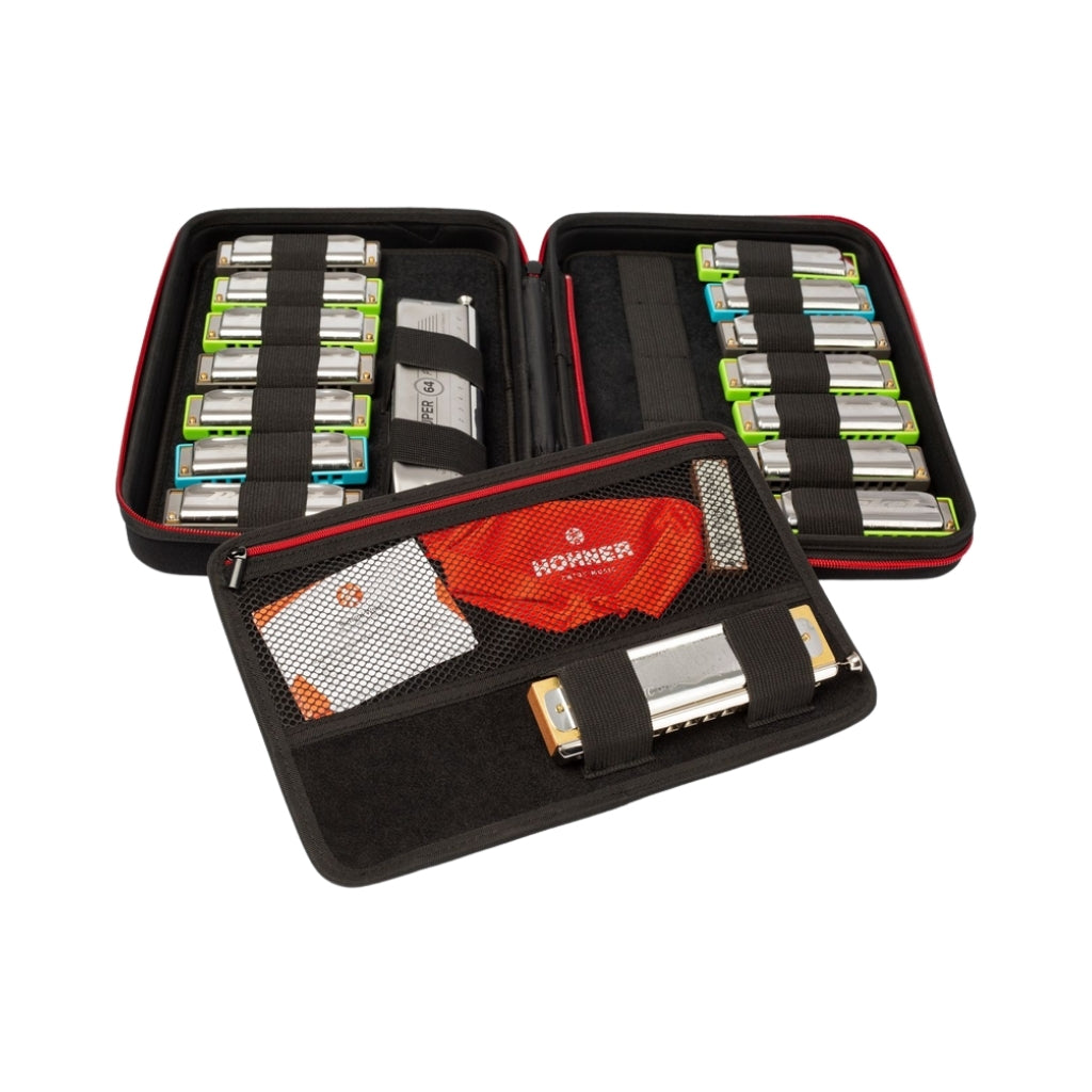 Hohner Flexcase L - Stores 18 Harmonicas opened sample