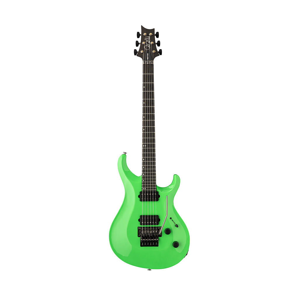 PRS Tekton Floyd Electric Guitar with Floyd Rose Tremolo - Neon Green w/Black Satin Neck