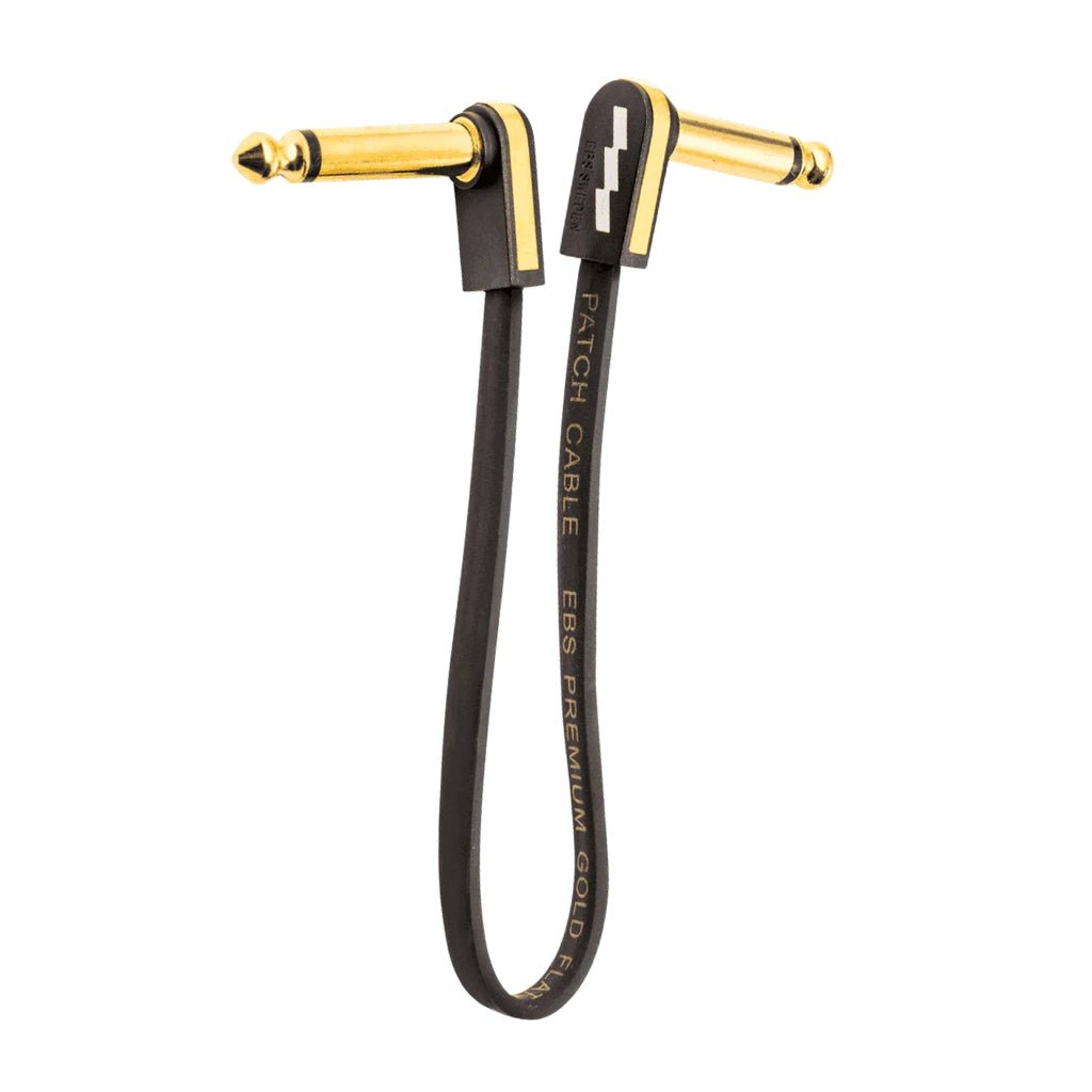 EBS PG-18 Premium Gold Plated Flat Patch Cable - 18cm Cables Sky Music