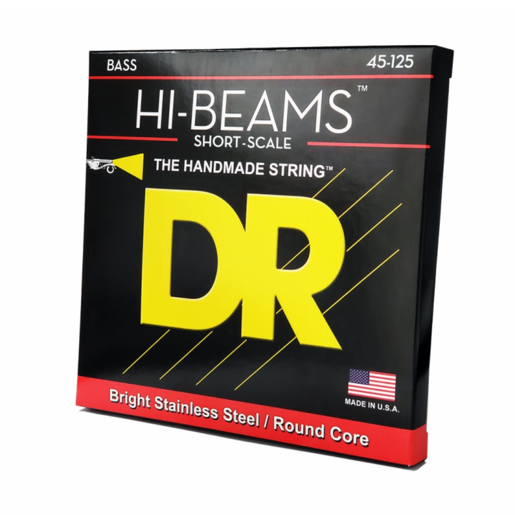 DR - Hi-Beam Stainless Steel Bass Guitar Strings - 5-String Medium 45-125 Short-Scale