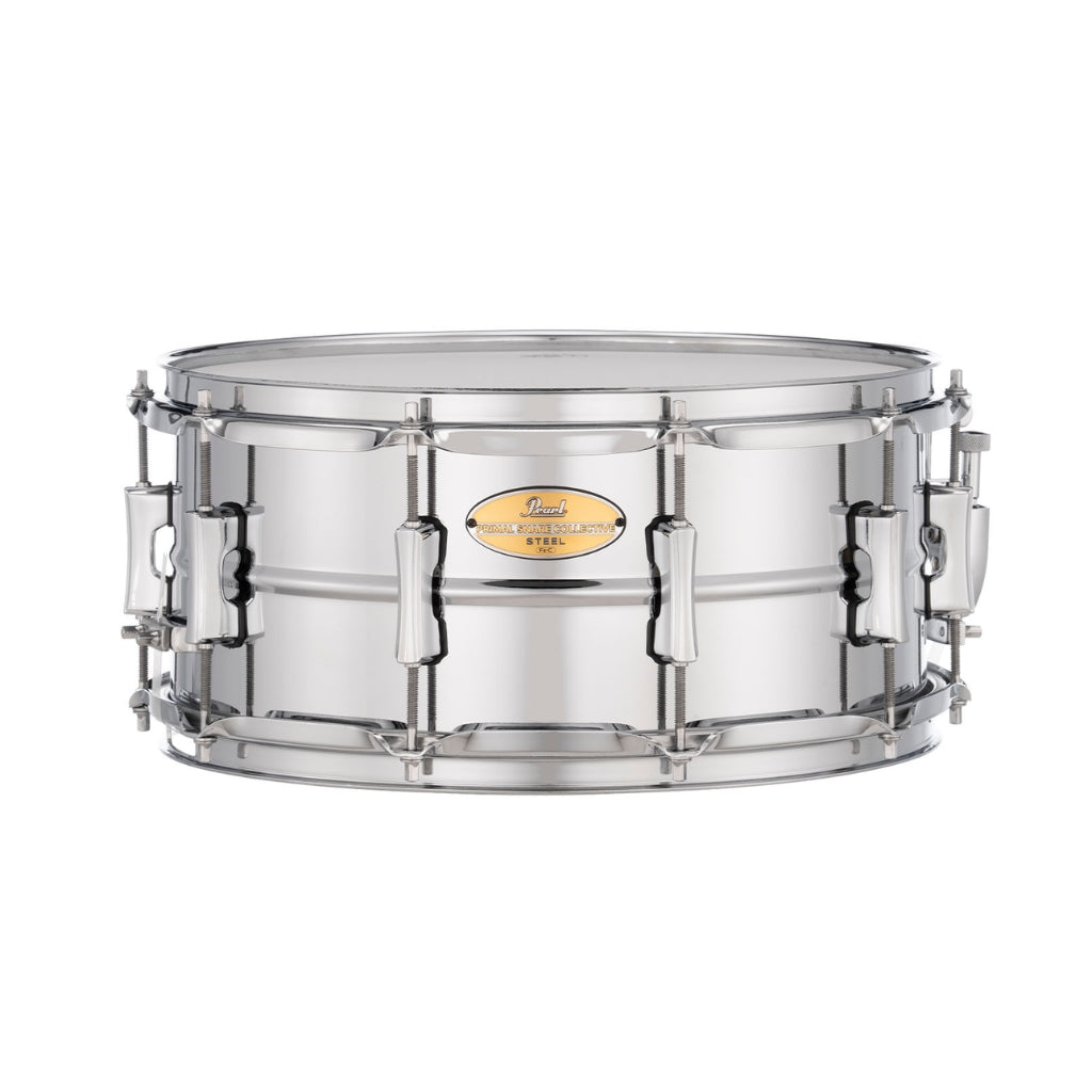Pearl - Primal Collective Snare Drum - 6.5 inches x 14 inches, Brushed Steel