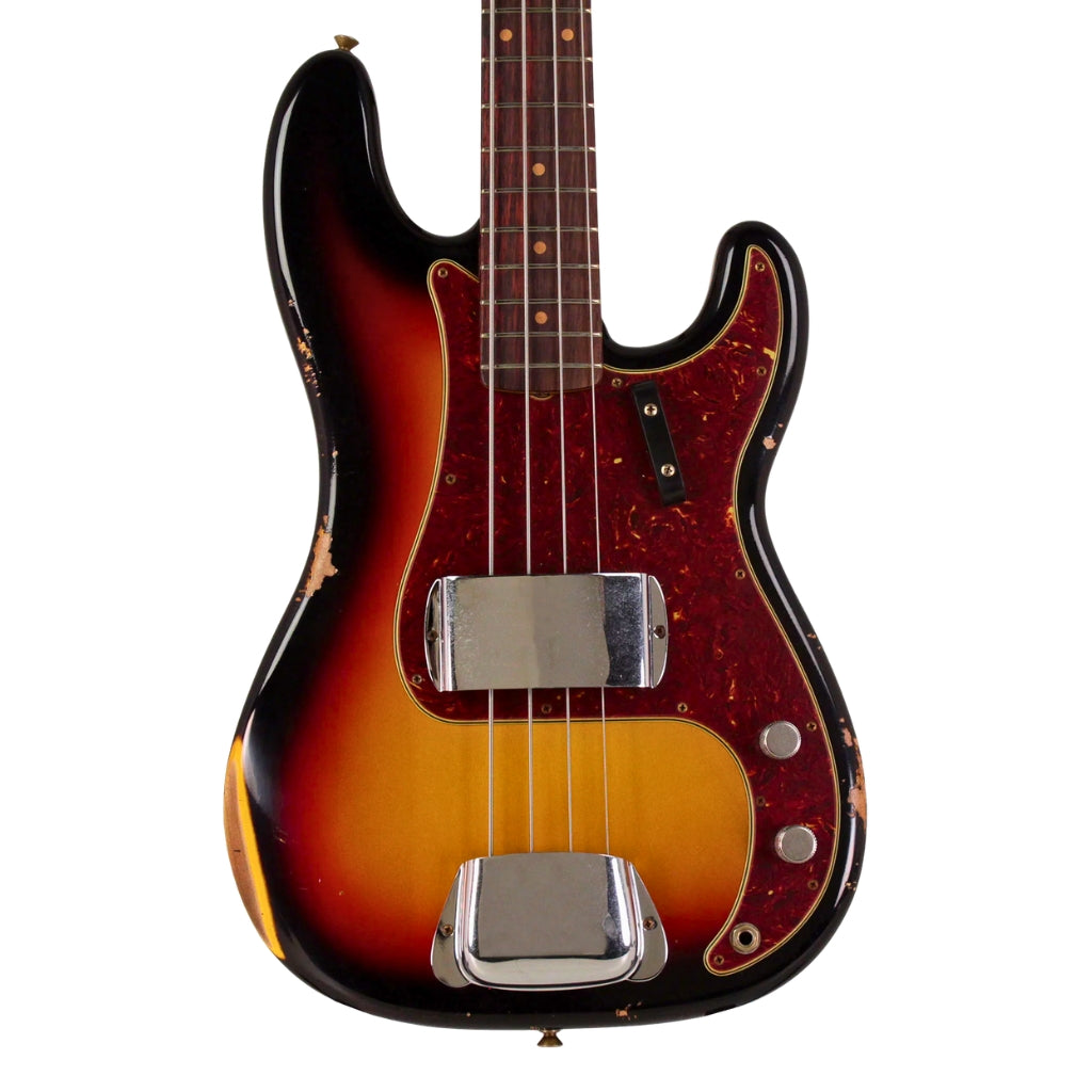 Fender - Custom Shop '64 Precision Bass Relic - Bleached 3-color Sunburst