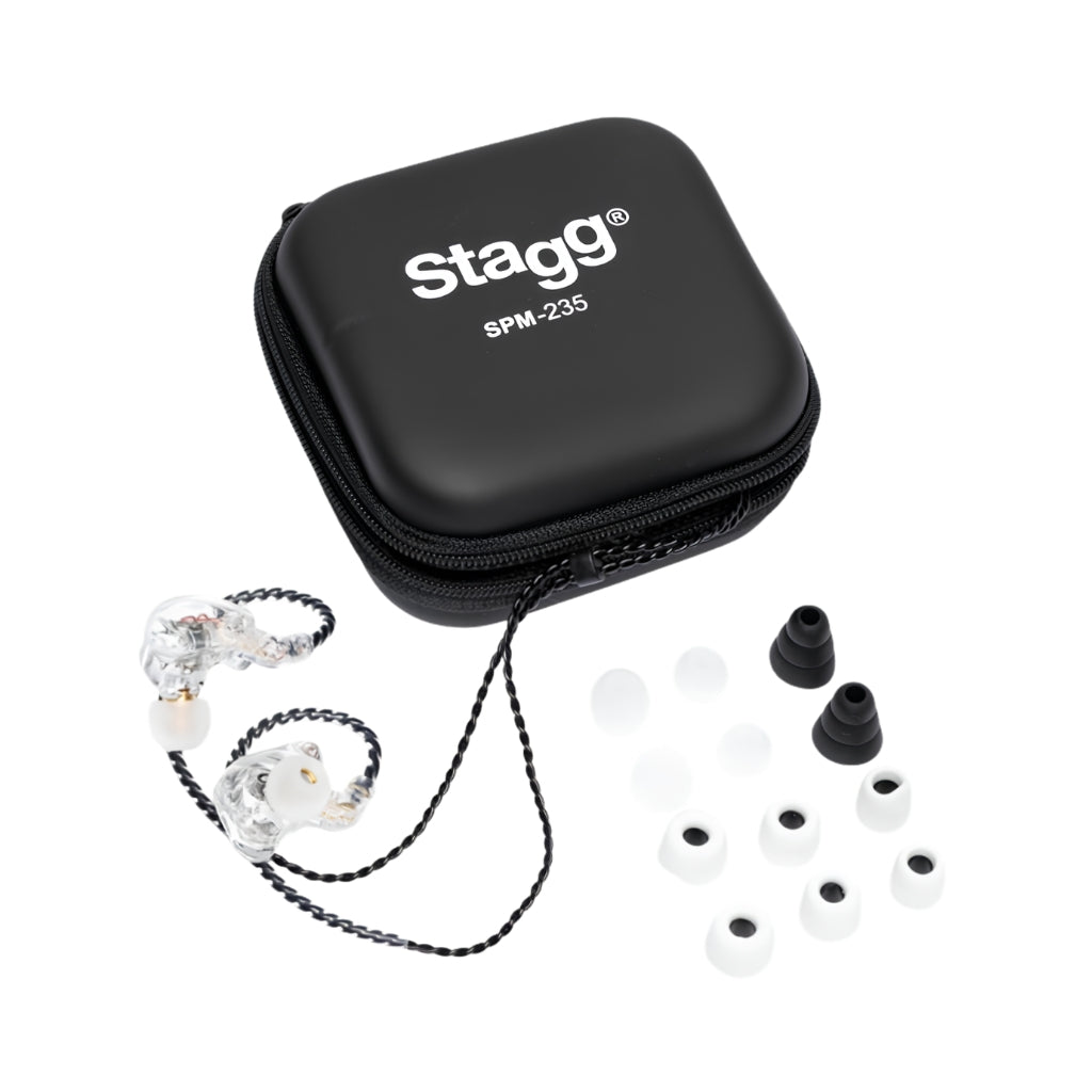 Stagg SPM-235 2 Driver High Resolution In-Ear Monitors - Transparent