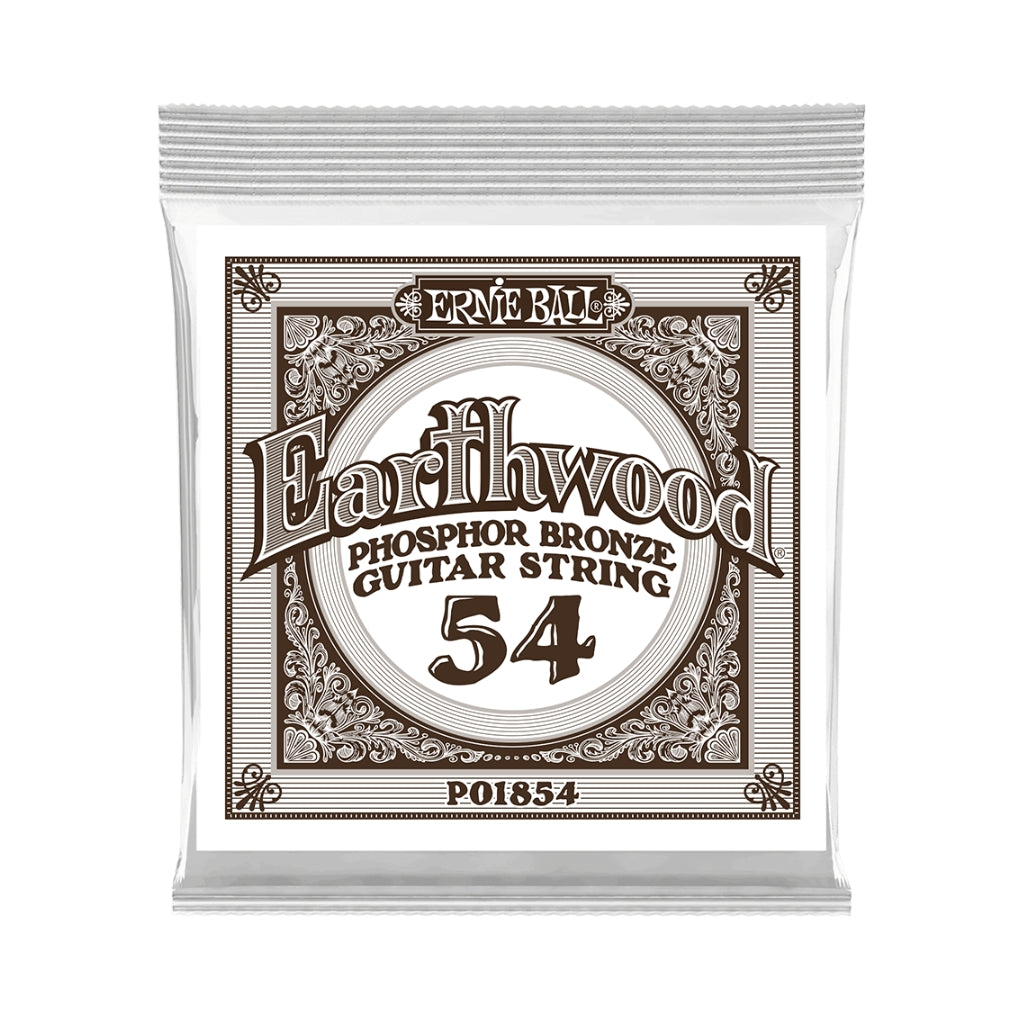 Ernie Ball - Earthwood Phosphor Bronze Acoustic Guitar Strings - .054, 6 Pack