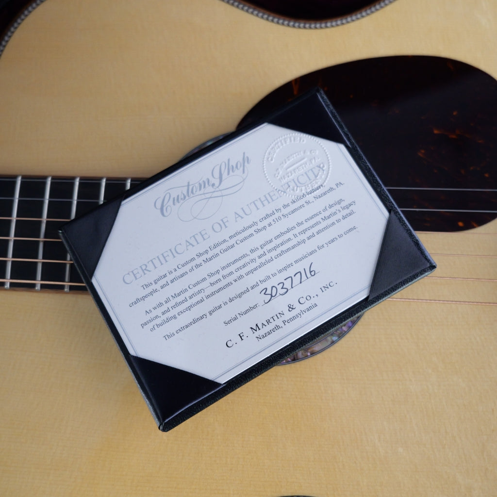 Martin Custom Shop Style-28 Orchestra Acoustic Guitar - Wild Grain East Indian Rosewood coa