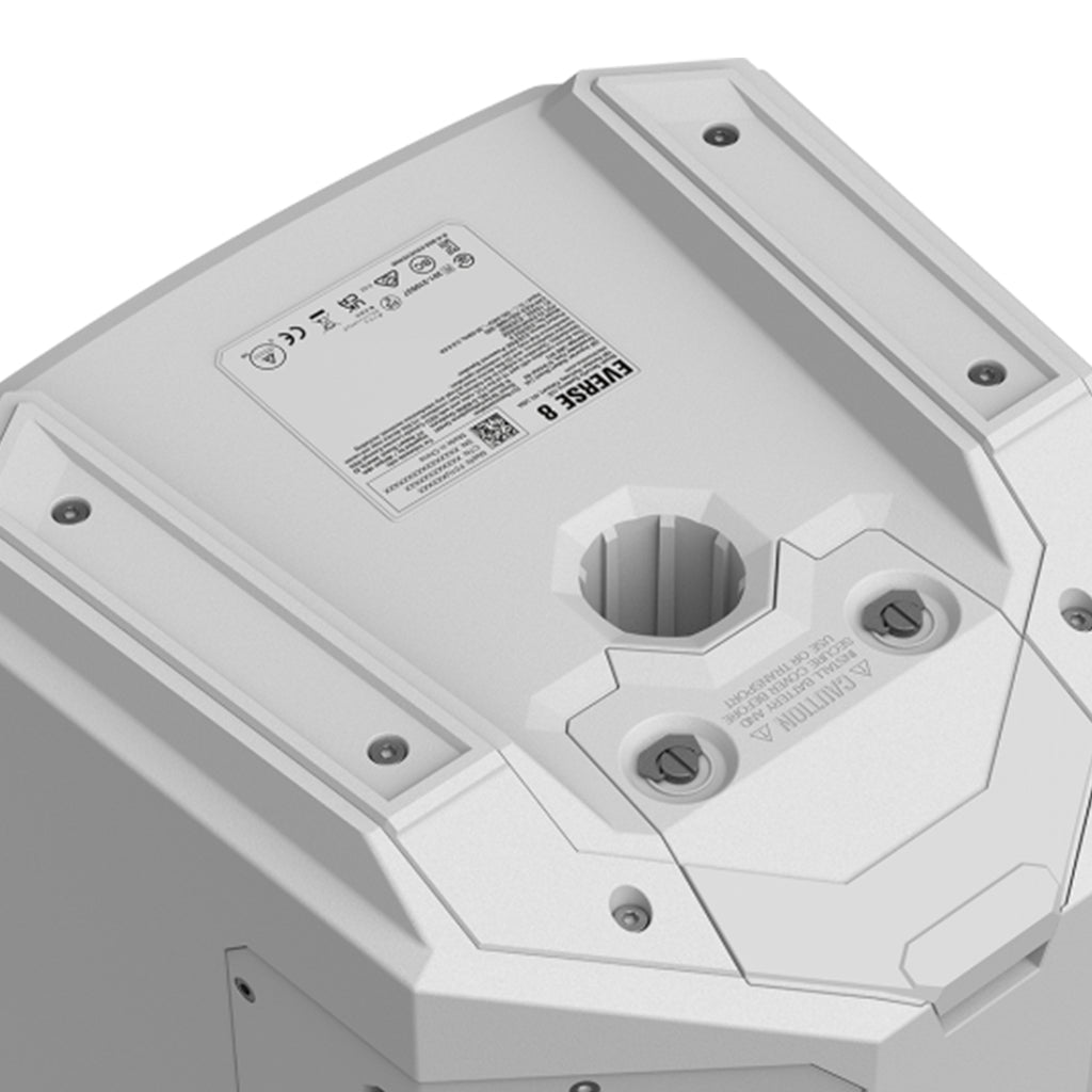 Electro Voice Everse 8 Weatherised Battery-Powered Loudspeaker with Bluetooth® Audio and Control in White PA Speakers Sky Music