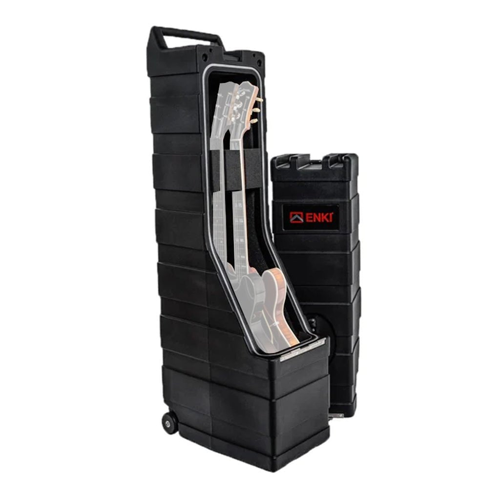 ENKI AMG 2 Dual Guitar Roto Molded DLX Case Electric Guitar Cases &amp; Gigbags Sky Music