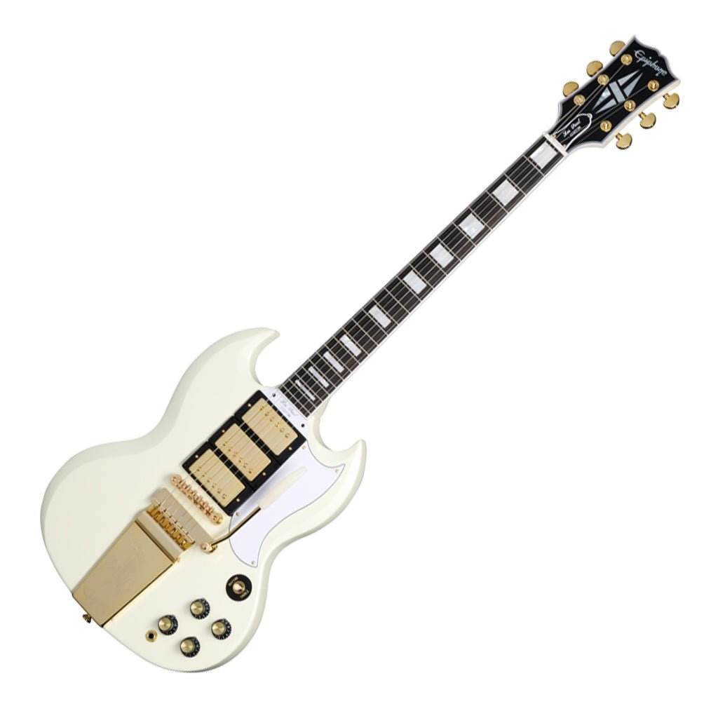 Epiphone 63 Les Paul SG Custom Maestro White with Hardcase Electric Guitars Sky Music
