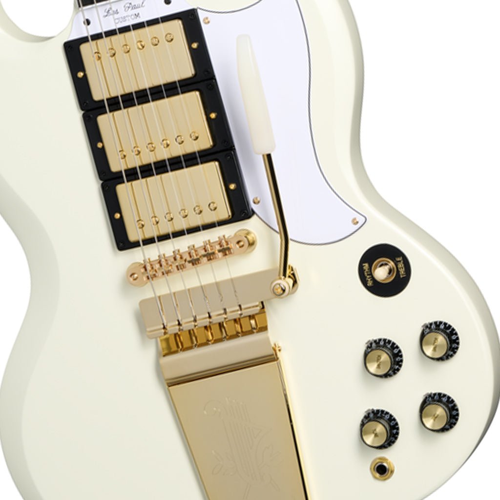Epiphone 63 Les Paul SG Custom Maestro White with Hardcase Electric Guitars Sky Music