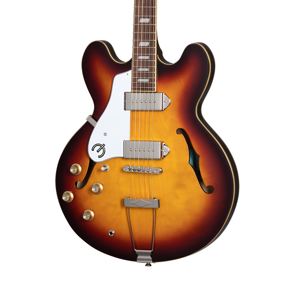 Epiphone Casino Rosewood Left Handed Hollowbody Electric Guitar - Vintage Sunburst Electric Guitars Sky Music
