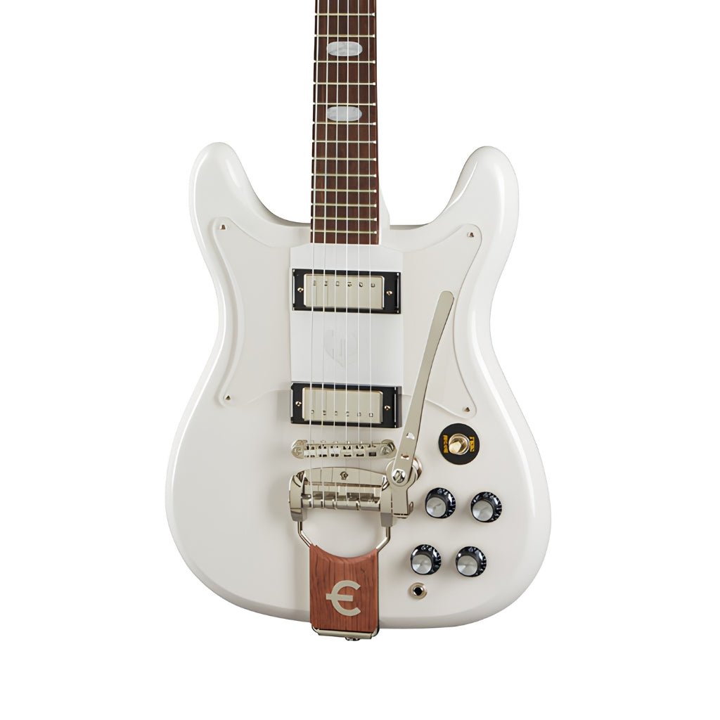 Epiphone Cretswood Custom Tremotone Rosewood Electric Guitar - Polaris White Electric Guitars Sky Music