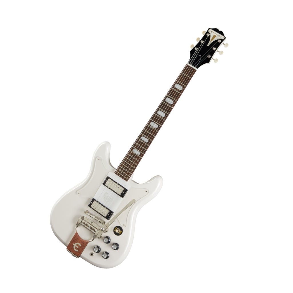 Epiphone Cretswood Custom Tremotone Rosewood Electric Guitar - Polaris White Electric Guitars Sky Music