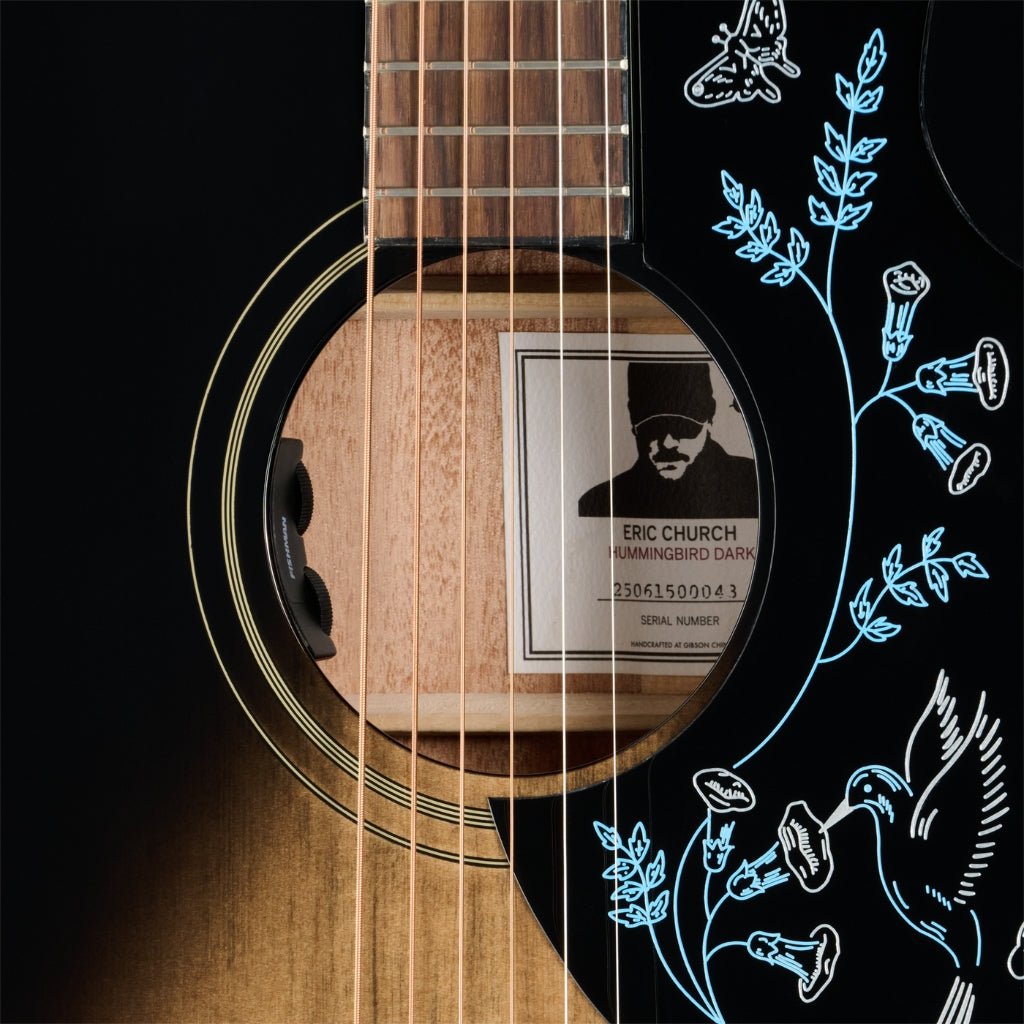 Epiphone Eric Church Hummingbird Dark Acoustic Guitar - Cobra Burst Acoustic Guitars Sky Music