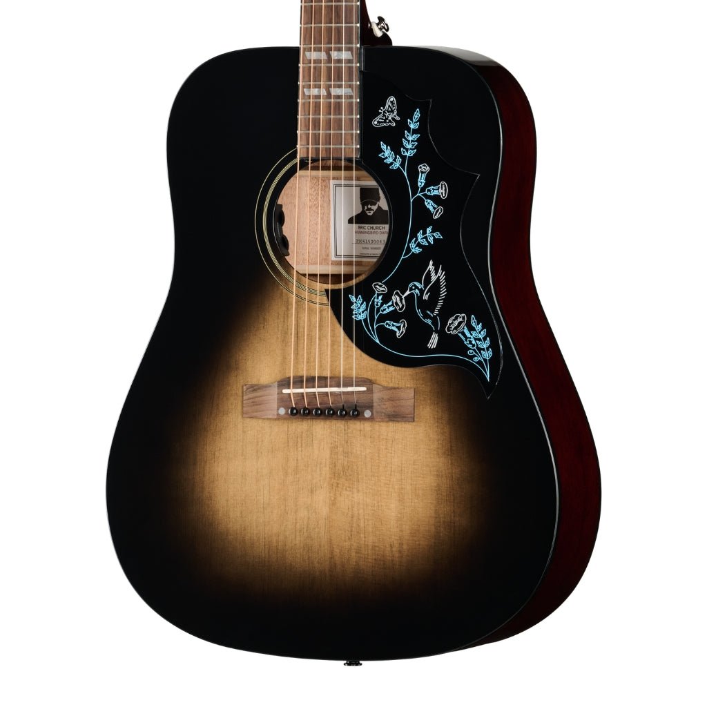 Epiphone Eric Church Hummingbird Dark Acoustic Guitar - Cobra Burst Acoustic Guitars Sky Music