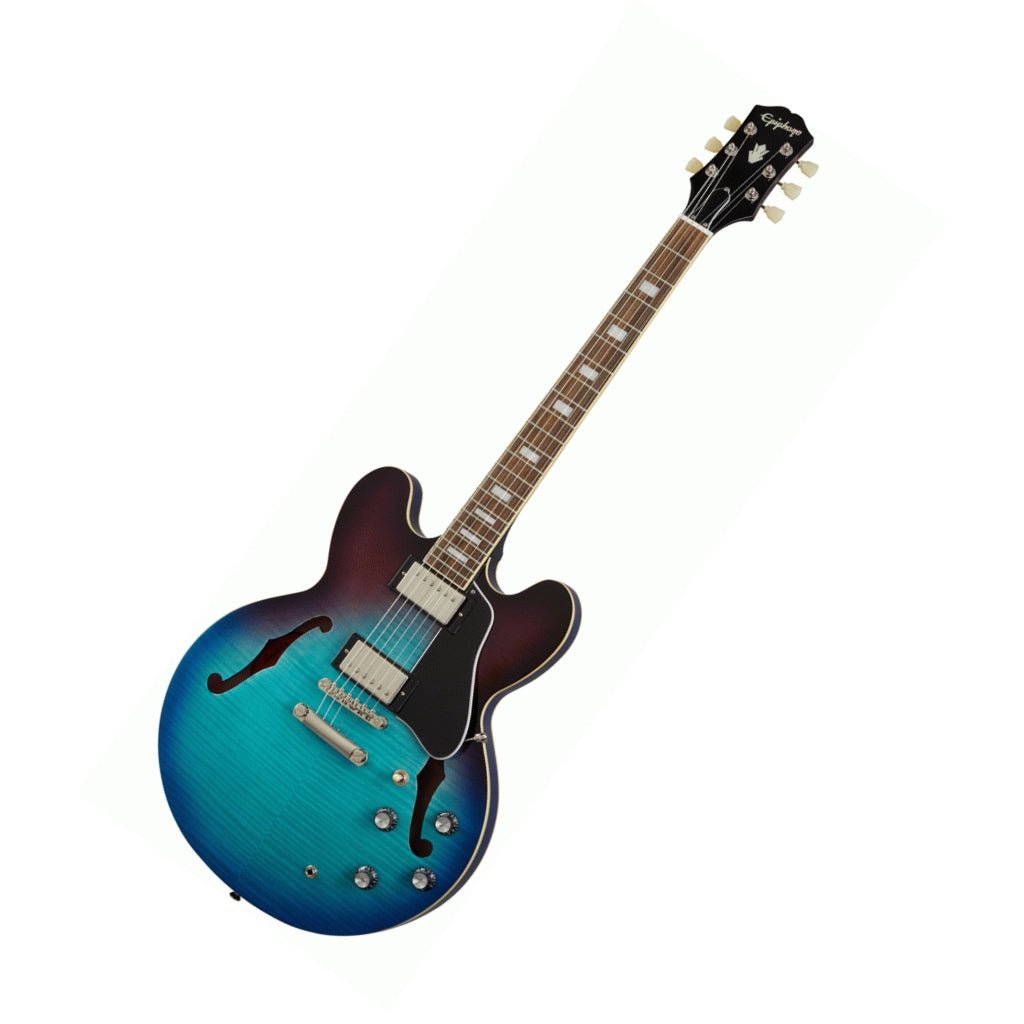 Epiphone ES-335 Figured Semi-Hollow Electric Guitar - Blueberry Burst Electric Guitars Sky Music