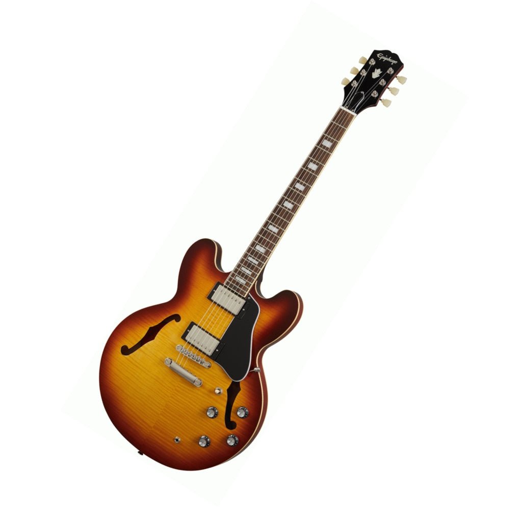 Epiphone ES-335 Figured Semi-Hollow Electric Guitar - Raspberry Tea Burst Electric Guitars Sky Music