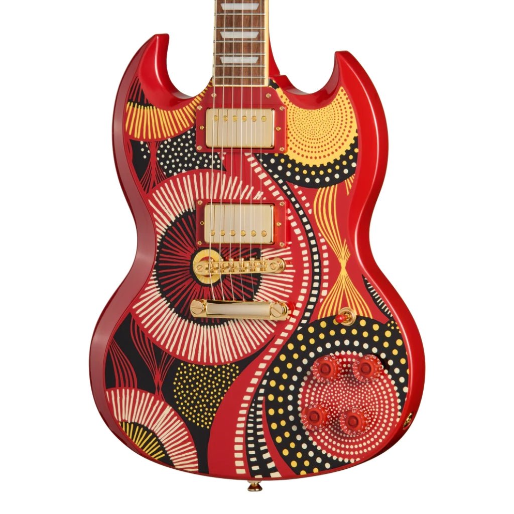 Epiphone Fatoumata Diawara Signature SG Electric Guitar - Ember Red w/ Graphic Electric Guitars Sky Music