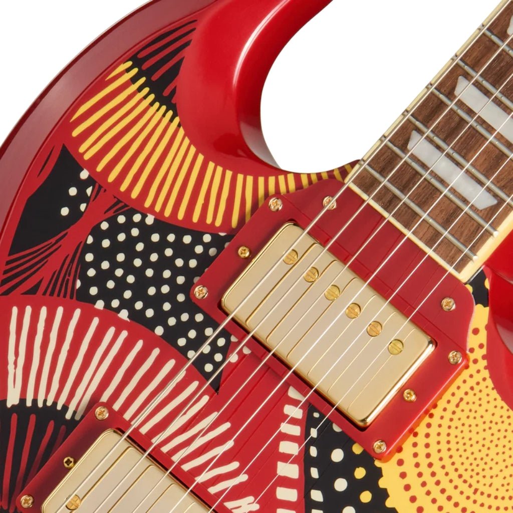 Epiphone Fatoumata Diawara Signature SG Electric Guitar - Ember Red w/ Graphic Electric Guitars Sky Music