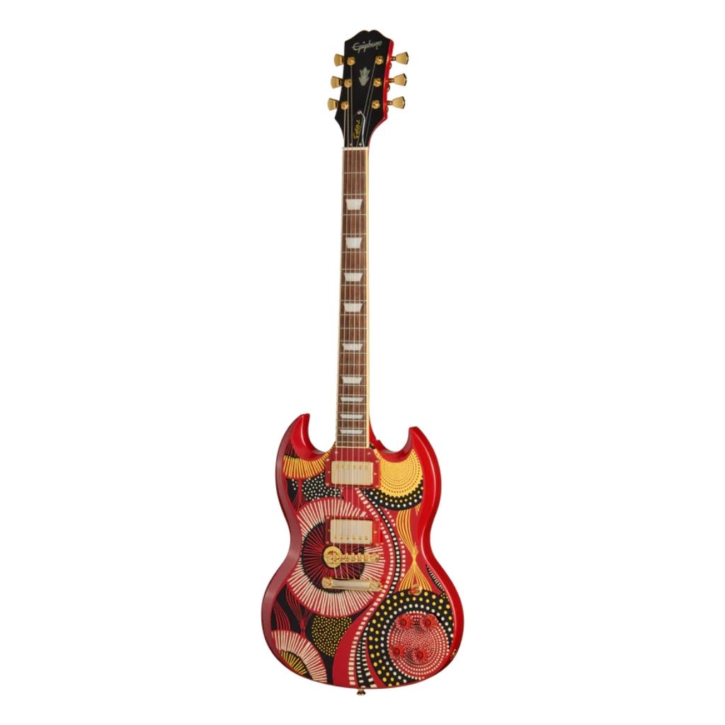 Epiphone Fatoumata Diawara Signature SG Electric Guitar - Ember Red w/ Graphic Electric Guitars Sky Music