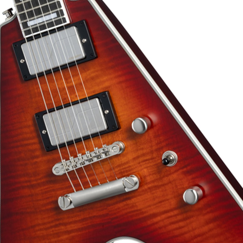 Epiphone Flying V Prophecy - Aged Bengal Tiger Burst Electric Guitars Sky Music