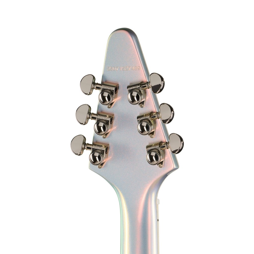 Epiphone Futura Flying V Custom Electric Guitar - Quicksilver Shift Electric Guitars Sky Music