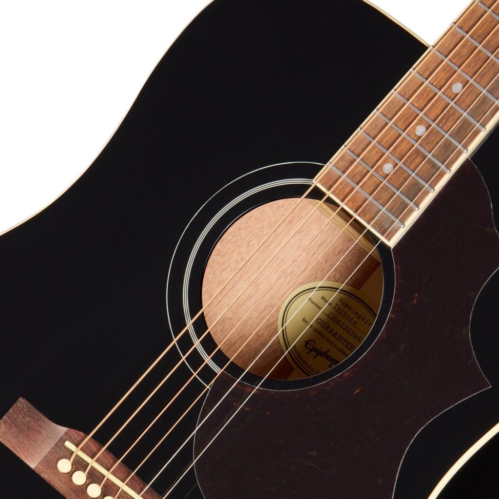 Epiphone Hummingbird Tribute Acoustic-Electric Guitar - Ebony Acoustic Guitars Sky Music