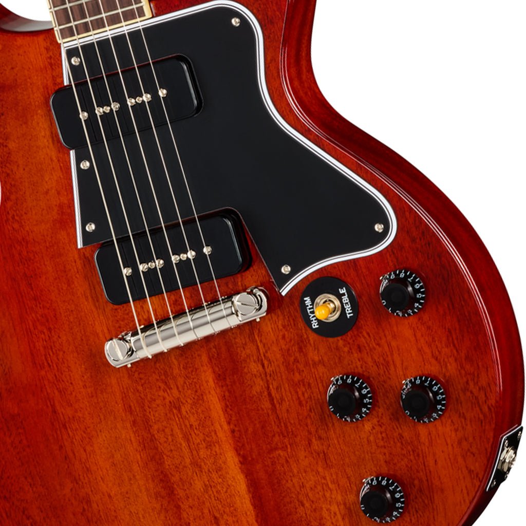Epiphone Inspired by Gibson Custom 1960 Les Paul Special Double Cut Electric Guitar - Cherry Electric Guitars Sky Music