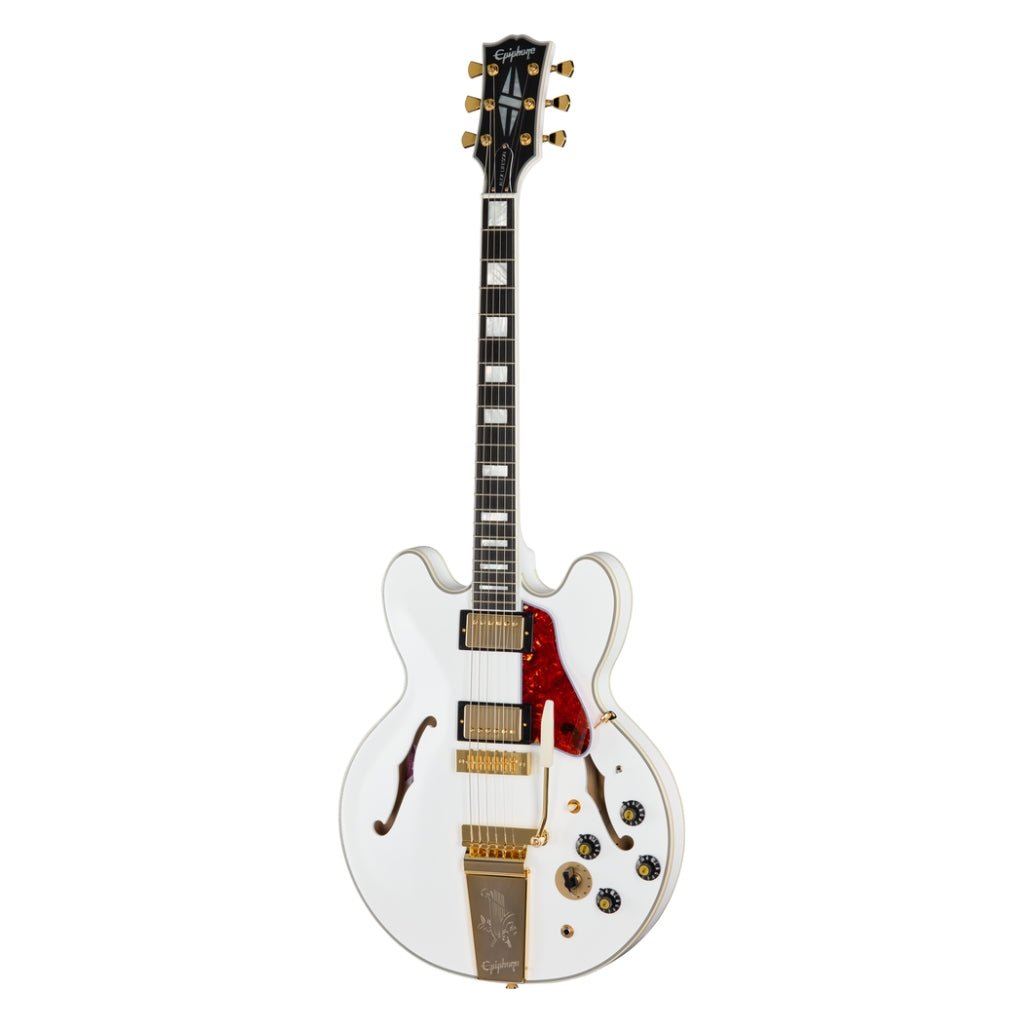 Epiphone Inspired By Gibson Custom Alex Lifeson 1976 ES-355 Electric Guitar - Alpine White Electric Guitars Sky Music