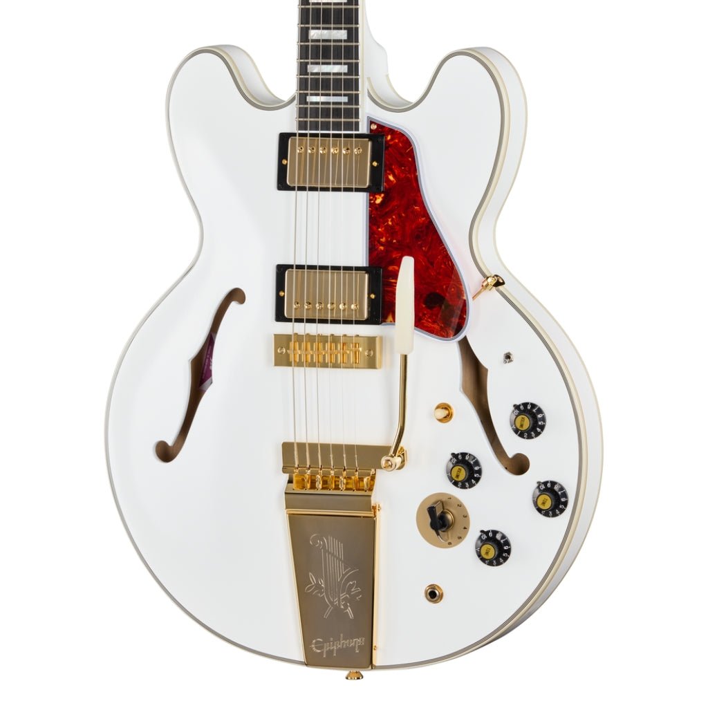 Epiphone Inspired By Gibson Custom Alex Lifeson 1976 ES-355 Electric Guitar - Alpine White Electric Guitars Sky Music