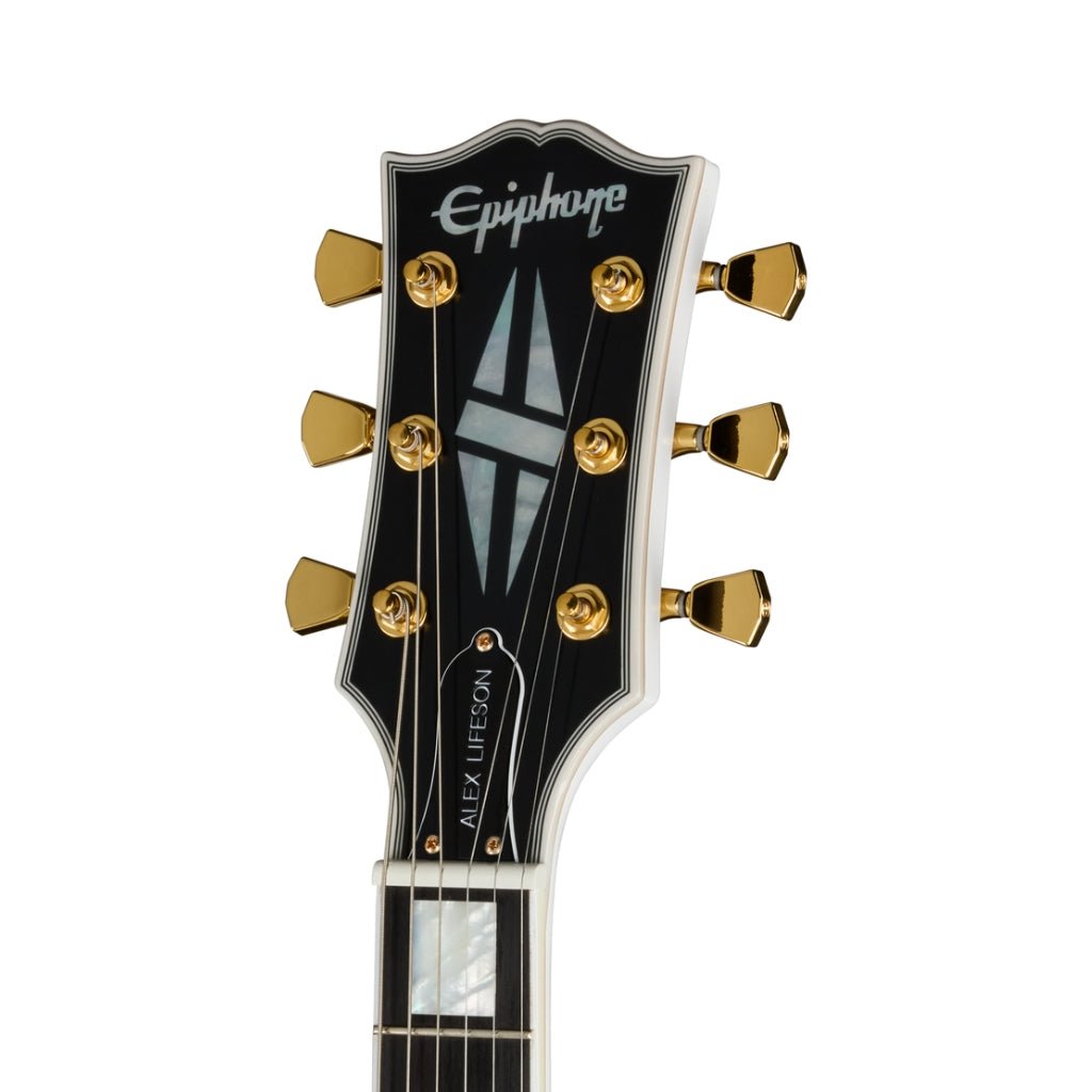 Epiphone Inspired By Gibson Custom Alex Lifeson 1976 ES-355 Electric Guitar - Alpine White Electric Guitars Sky Music