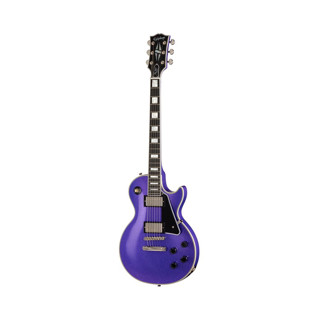 Epiphone Inspired by Gibson Custom Les Paul Custom Electric Guitar - Amethyst Sparkle Electric Guitars Sky Music