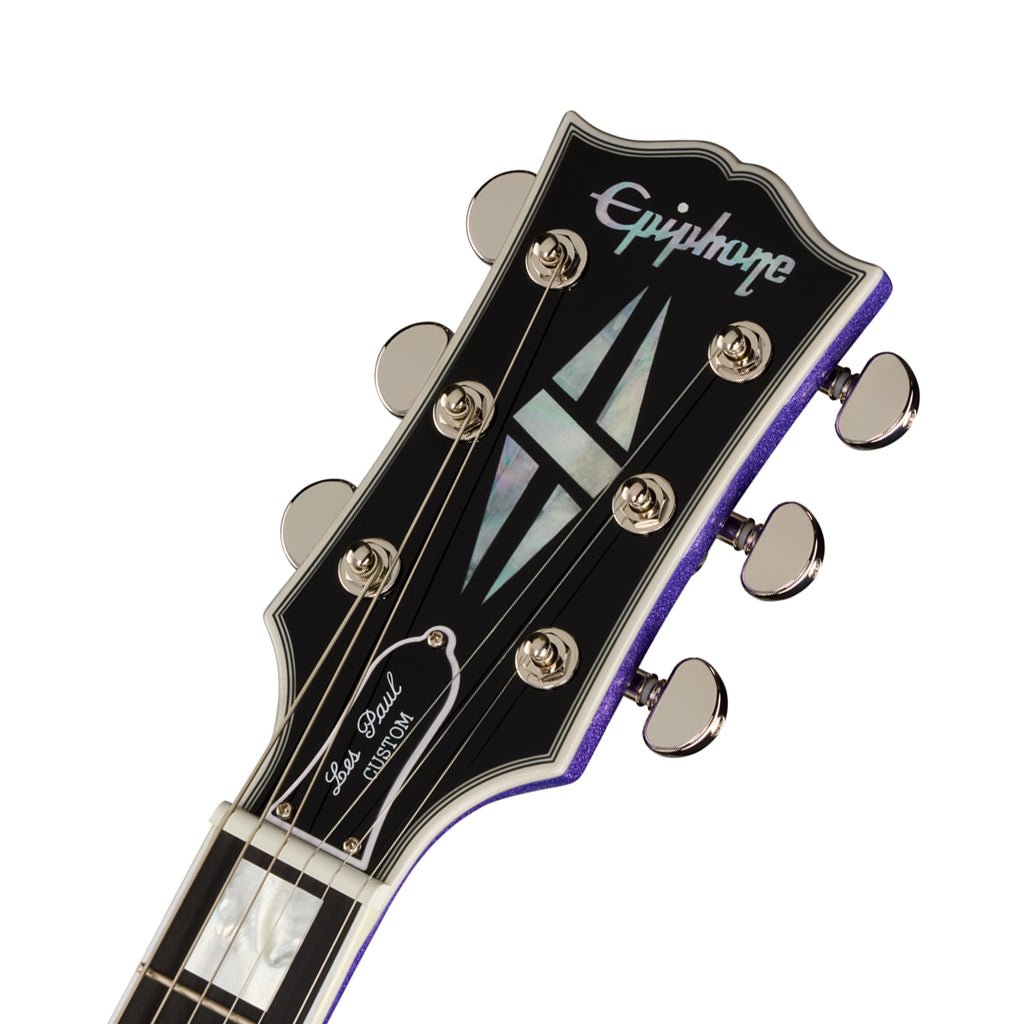 Epiphone Inspired by Gibson Custom Les Paul Custom Electric Guitar - Amethyst Sparkle Electric Guitars Sky Music