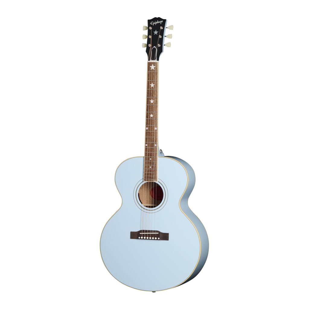 Epiphone J180 LS Frost Blue with Hardcase Acoustic Guitars Sky Music