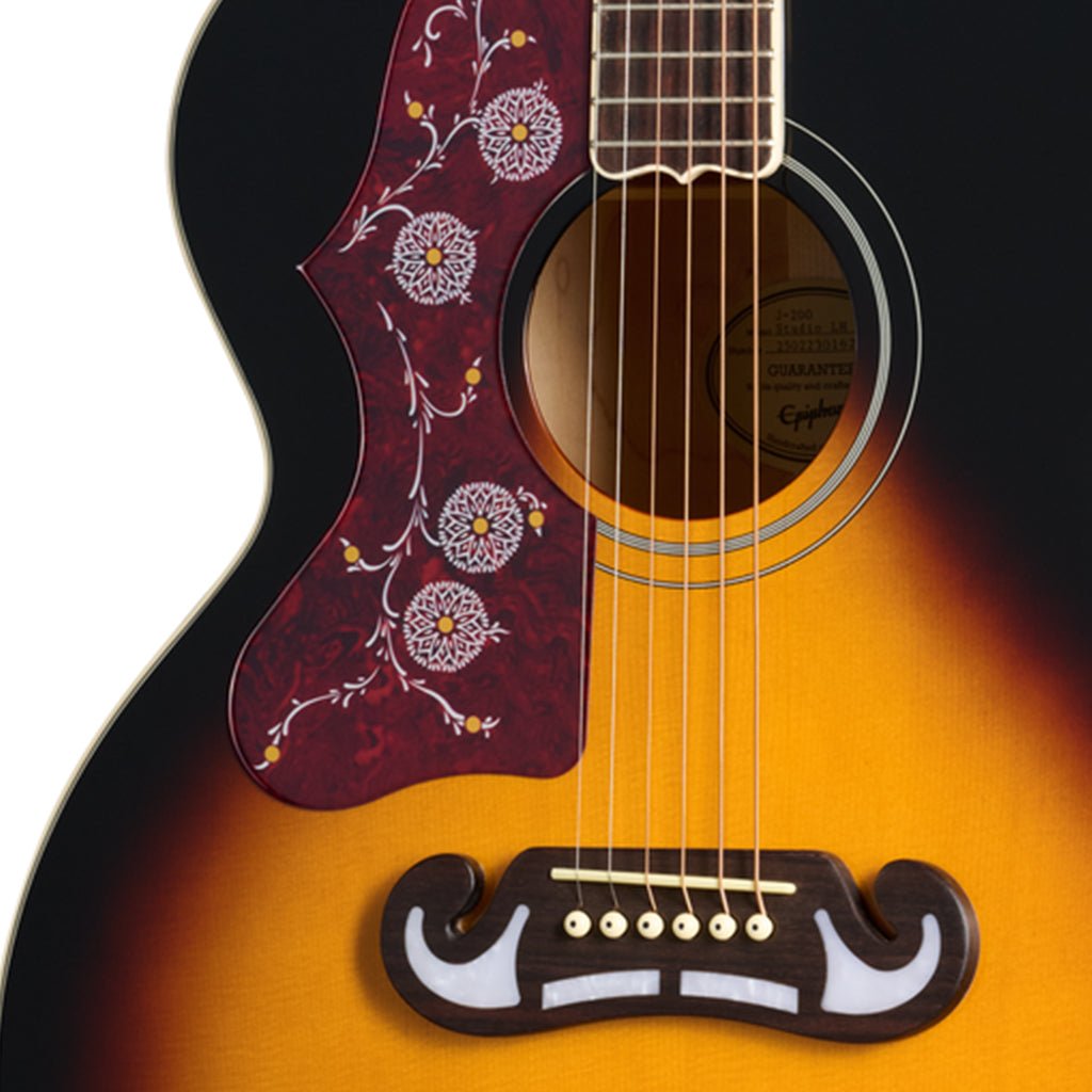 Epiphone J200 Studio Left Handed - Vintage Sunburst Acoustic Guitars Sky Music