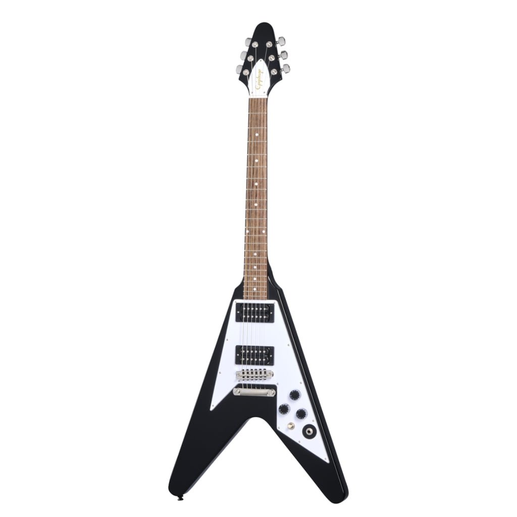 Epiphone Kirk Hammett 1979 Flying V Electric Guitar - Ebony Electric Guitars Sky Music