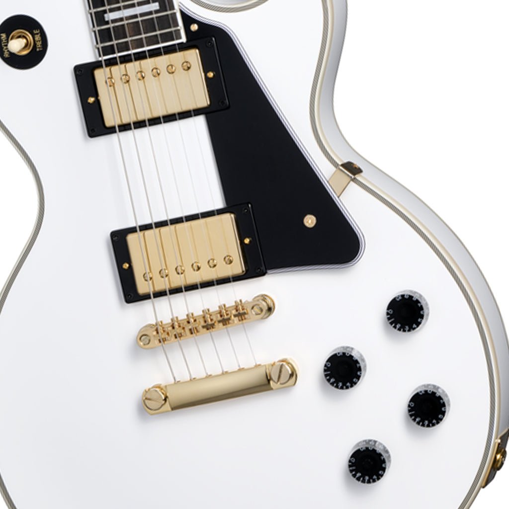 Epiphone Les Paul Custom Alpine White with Hardcase Electric Guitars Sky Music